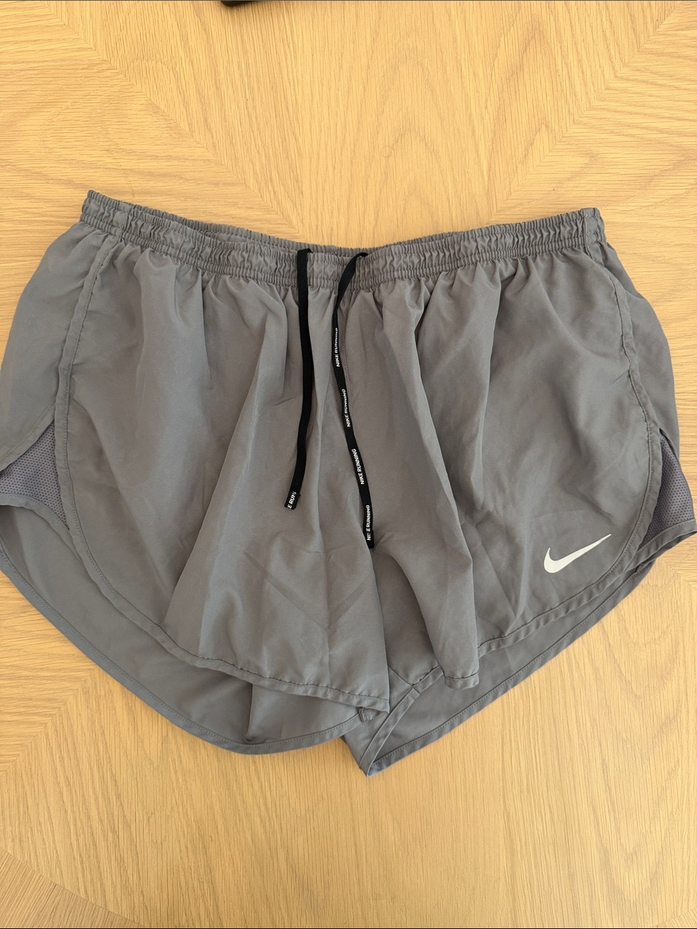 Nike Women's Grey Running Shorts with Drawstring XL